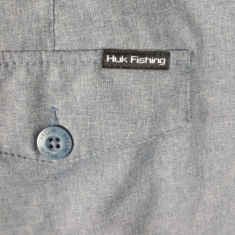 Huk Fishing Mens Shorts Size 42 Gray & Blue - Picture 4 of 6